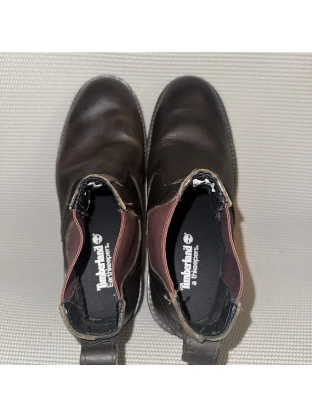 Timberland Vintage Side Brown Leather Laceless Chelsea Boots Men’s Size 9